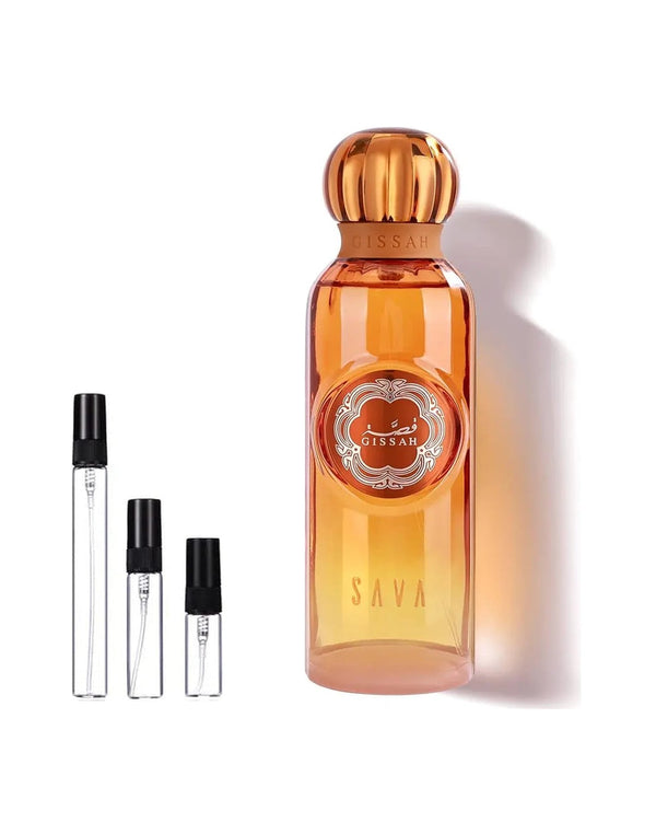 Gissah Sava sample – decant in glazen sprayflesje (2, 5 of 10 ml)