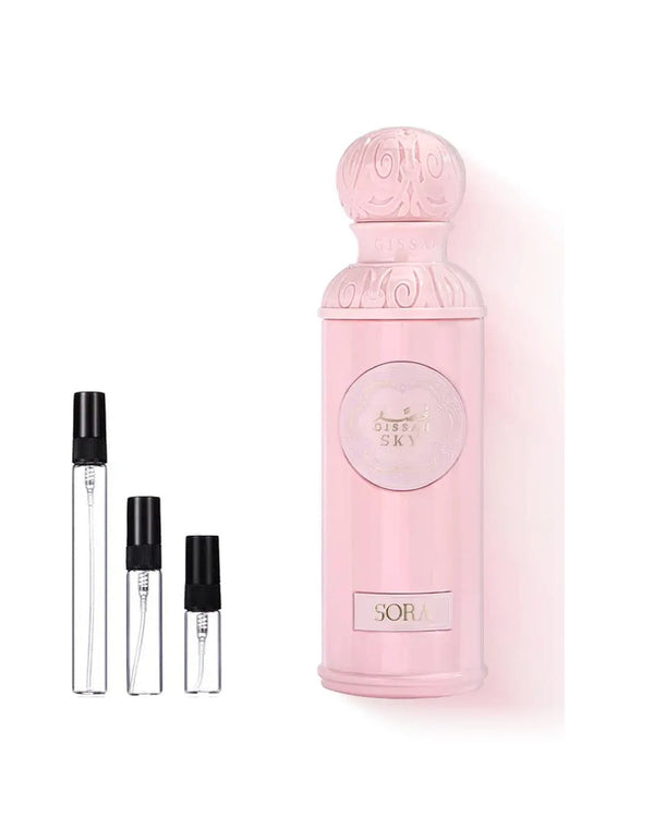 Gissah Sora sample – decant in glazen sprayflesje (2, 5 of 10 ml)