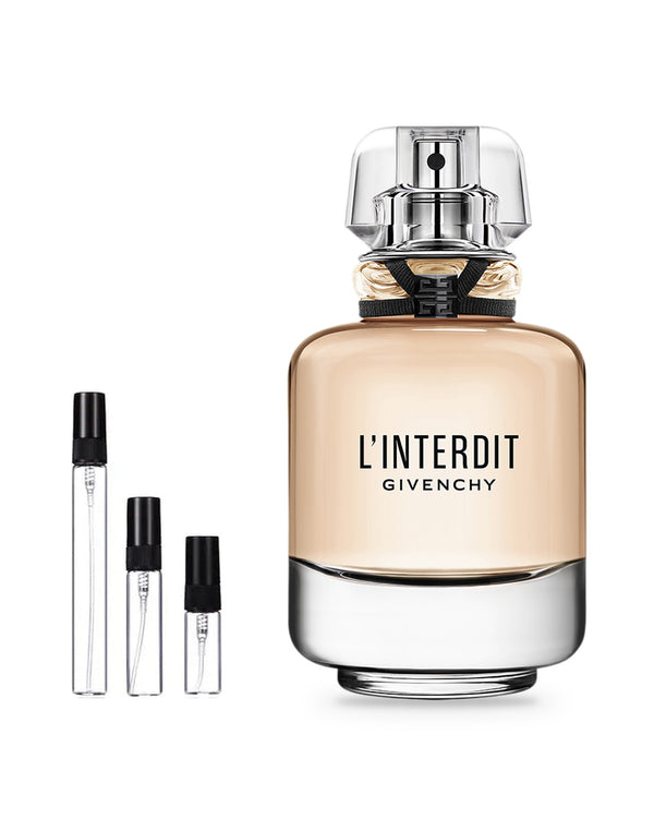 Givenchy L'Interdit sample – decant in glazen sprayflesje (2, 5 of 10 ml)