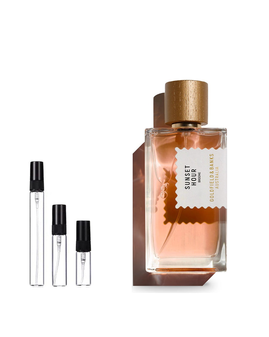 Goldfield & Banks Sunset Hour sample – decant in glazen sprayflesje (2, 5 of 10 ml)