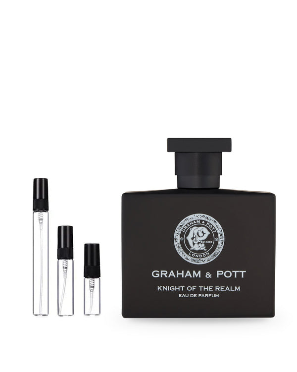 Graham & Pott Knight of the Realm sample – decant in glazen sprayflesje (2, 5 of 10 ml)