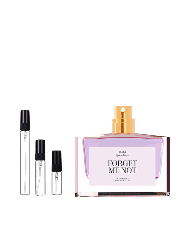 Heura Forget Me Not sample – decant in glazen sprayflesje (2, 5 of 10 ml)