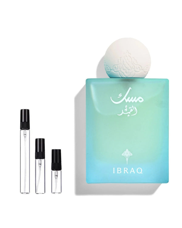 Ibraheem Al Qurashi Al-Qamar sample – decant in glazen sprayflesje (2, 5 of 10 ml)