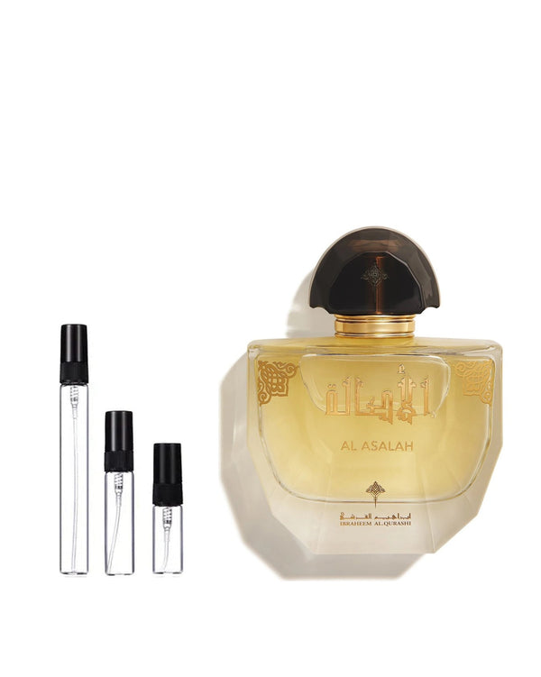 Ibraheem Al Qurashi Asalah sample – decant in glazen sprayflesje (2, 5 of 10 ml)