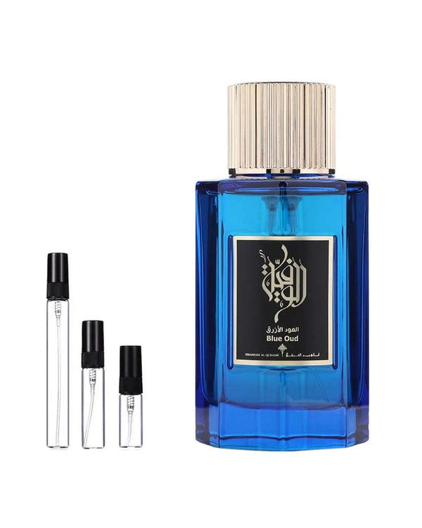 Ibraheem Al Qurashi Blue Oud sample – decant in glazen sprayflesje (2, 5 of 10 ml)