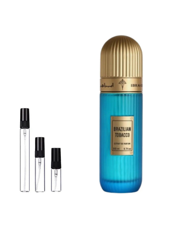 Ibraheem Al Qurashi Brazilian Tobacco sample – decant in glazen sprayflesje (2, 5 of 10 ml)