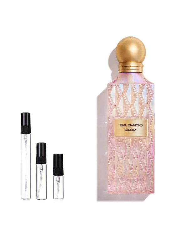 Ibraheem Al Qurashi Diamond Sakura sample – decant in glazen sprayflesje (2, 5 of 10 ml)