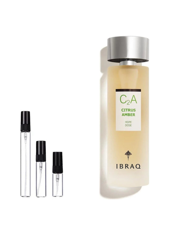 Ibraheem Al Qurashi Dose - Citrus Amber sample – decant in glazen sprayflesje (2, 5 of 10 ml)