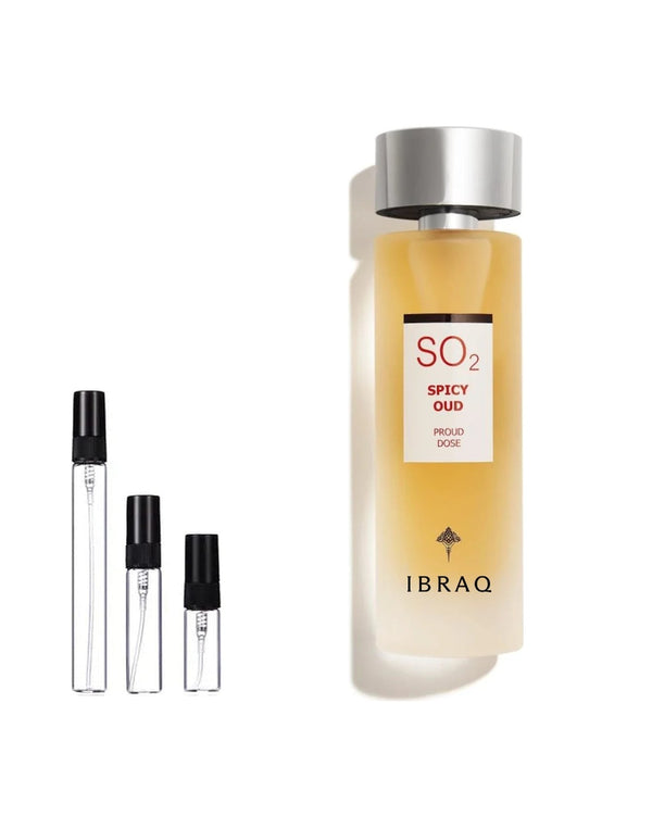 Ibraheem Al Qurashi Dose - Spicy Oud sample – decant in glazen sprayflesje (2, 5 of 10 ml)