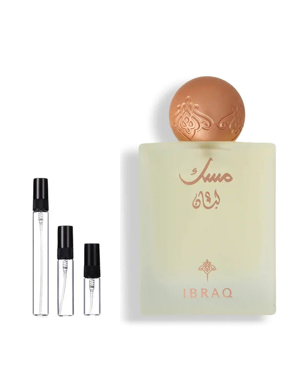 Ibraheem Al Qurashi Musk sample – decant in glazen sprayflesje (2, 5 of 10 ml)