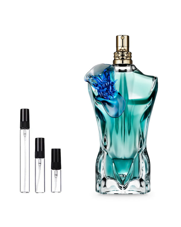 Jean Paul Gaultier Le Beau Flower Edition sample – decant in glazen sprayflesje (2, 5 of 10 ml)