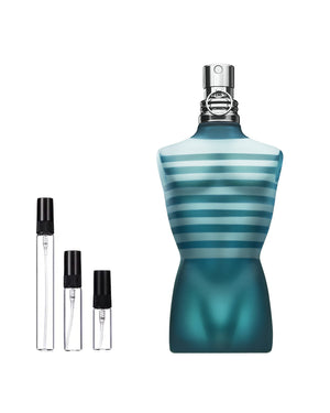 Jean Paul Gaultier Le Male sample – decant in glazen sprayflesje (2, 5 of 10 ml)