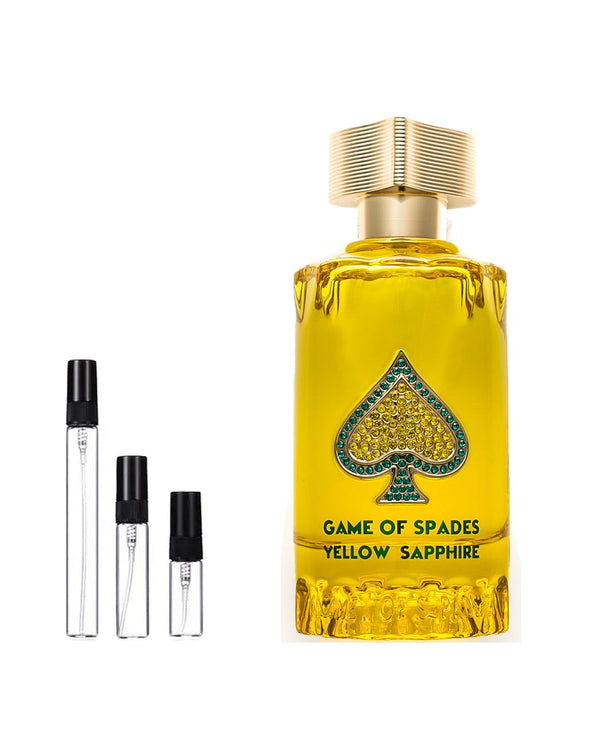 Jo Milano Paris Game of Spades Yellow Sapphire Extrait sample – decant in glazen sprayflesje (2, 5 of 10 ml)