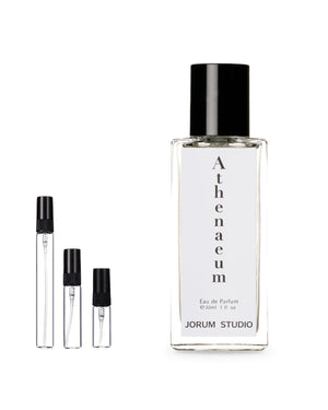 Jorum Studio Athenaeum sample – decant in glazen sprayflesje (2, 5 of 10 ml)