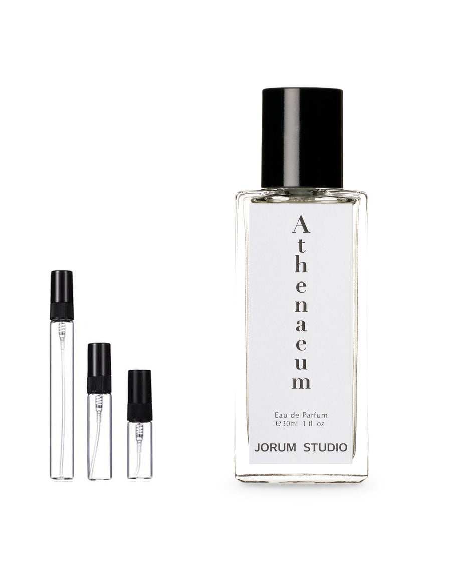Jorum Studio Athenaeum sample – decant in glazen sprayflesje (2, 5 of 10 ml)