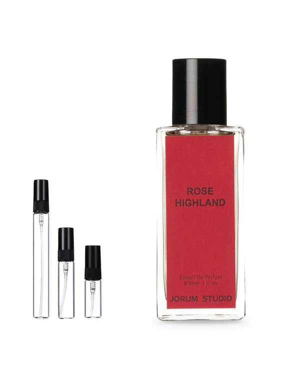 Jorum Studio Rose Highland sample – decant in glazen sprayflesje (2, 5 of 10 ml)