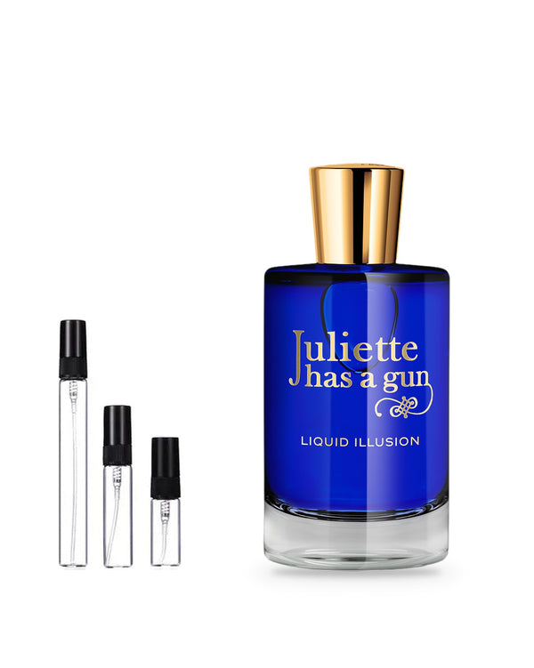 Juliette Has a Gun Liquid Illusion sample – decant in glazen sprayflesje (2, 5 of 10 ml)