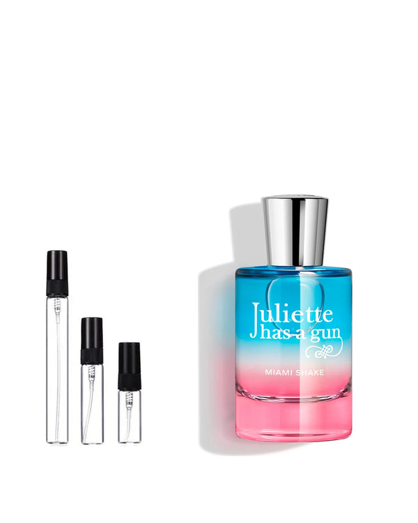 Juliette Has a Gun Miami Shake Eau de Parfum Sample – 2, 5 of 10 ml decant in glazen sprayflesje