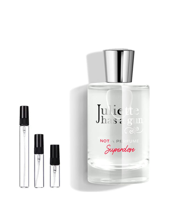 Juliette Has a Gun Not a Perfume Superdose Eau de Parfum Sample – 2, 5 of 10 ml decant in glazen sprayflesje