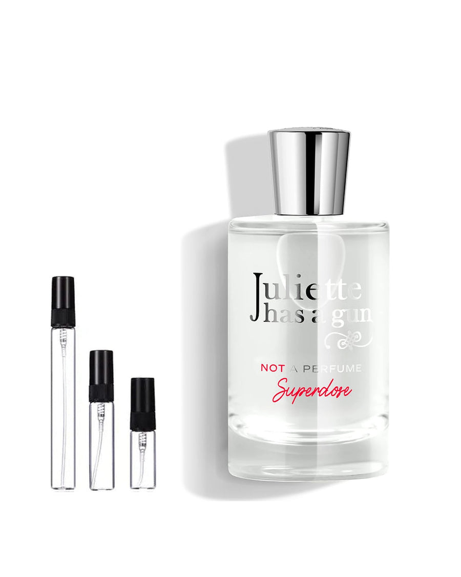 Juliette Has a Gun Not a Perfume Superdose sample – decant in glazen sprayflesje (2, 5 of 10 ml)
