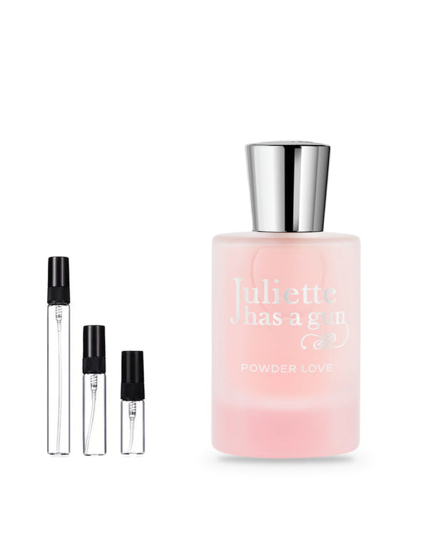 Juliette Has a Gun Powder Love sample – decant in glazen sprayflesje (2, 5 of 10 ml)