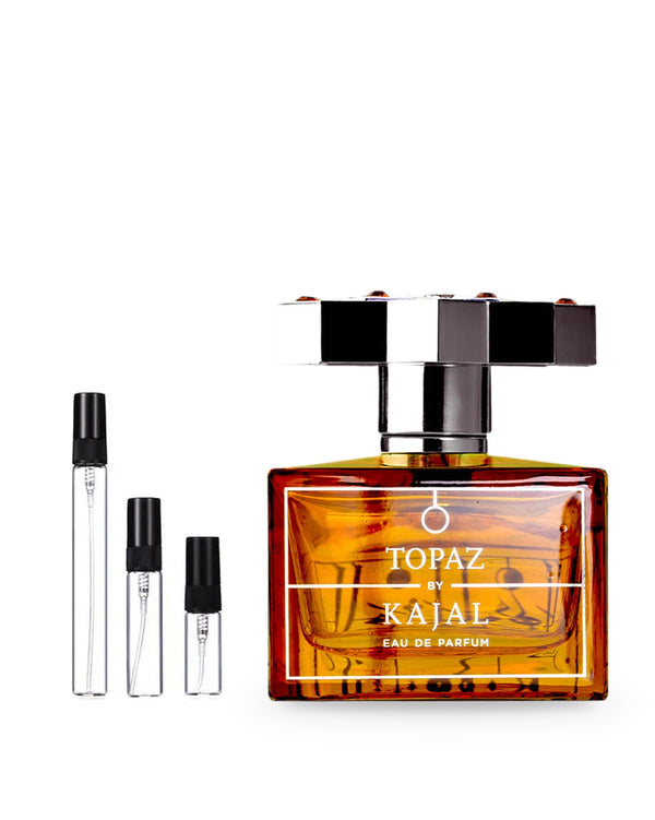Kajal Topaz sample – decant in glazen sprayflesje (2, 5 of 10 ml)