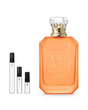 Kayali Eden Sweet Peach 35 sample – decant in glazen sprayflesje (2, 5 of 10 ml)