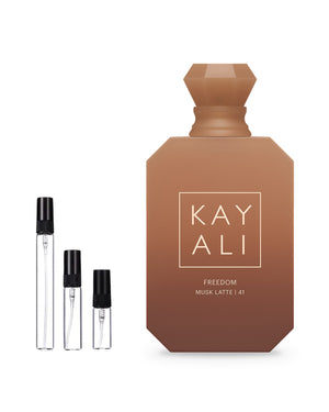Kayali Freedom Musk Latte 41 sample – decant in glazen sprayflesje (2, 5 of 10 ml)