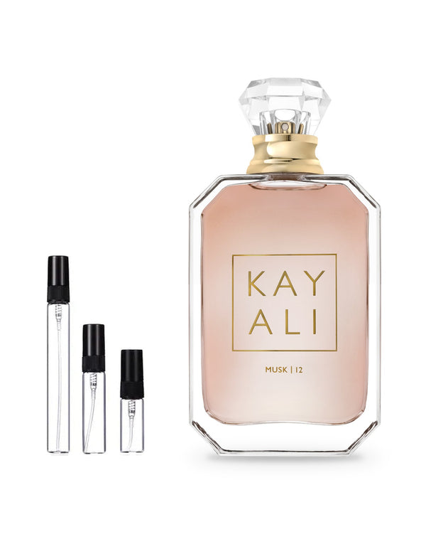 Kayali Musk 12 sample – decant in glazen sprayflesje (2, 5 of 10 ml)