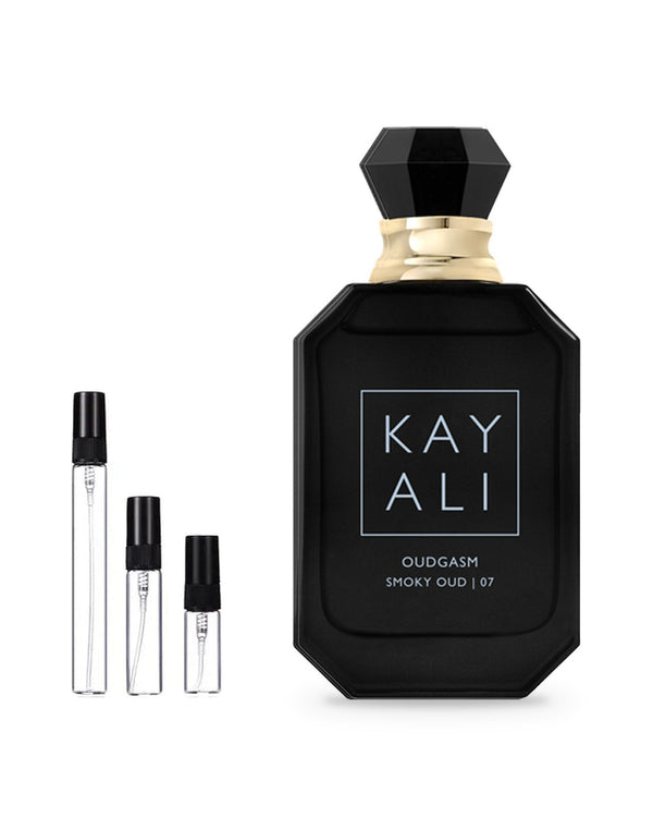 Kayali Oudgasm Smoky Oud 07 sample – decant in glazen sprayflesje (2, 5 of 10 ml)