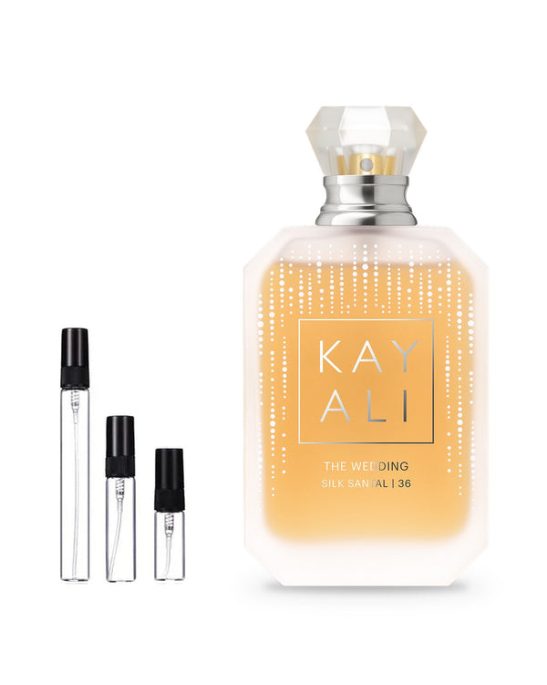 Kayali The Wedding Silk Santal 36 sample – decant in glazen sprayflesje (2, 5 of 10 ml)