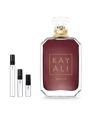 Kayali Vanilla 28 sample – decant in glazen sprayflesje (2, 5 of 10 ml)