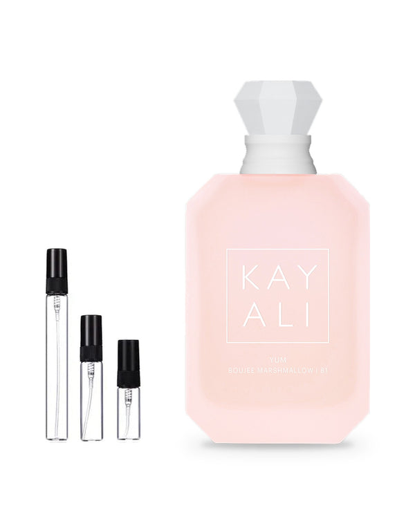 Kayali Yum Boujee Marshmallow 81 sample – decant in glazen sprayflesje (2, 5 of 10 ml)