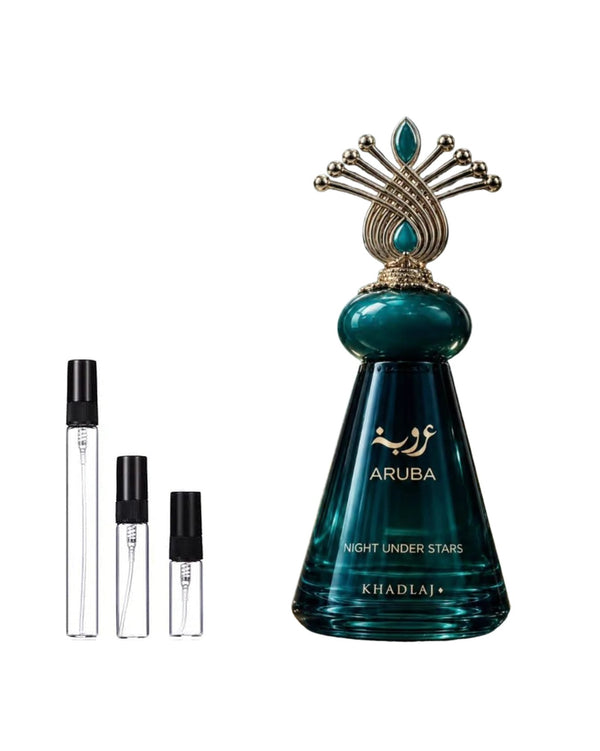 Khadlaj Aruba - Night Under The Stars sample – decant in glazen sprayflesje (2, 5 of 10 ml)