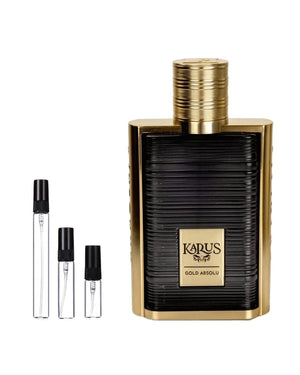 Khadlaj Karus Gold Absolu sample – decant in glazen sprayflesje (2, 5 of 10 ml)