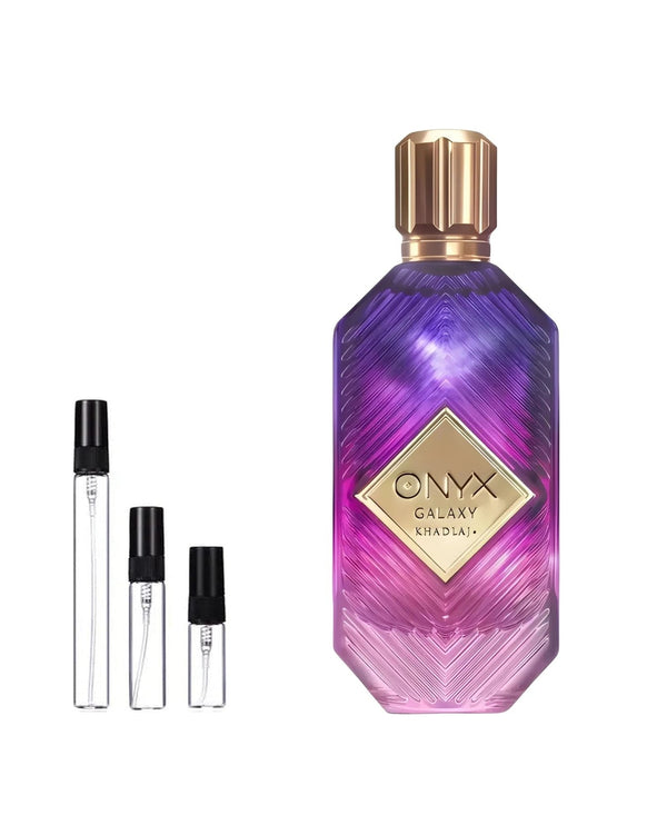 Khadlaj Onyx Galaxy sample – decant in glazen sprayflesje (2, 5 of 10 ml)