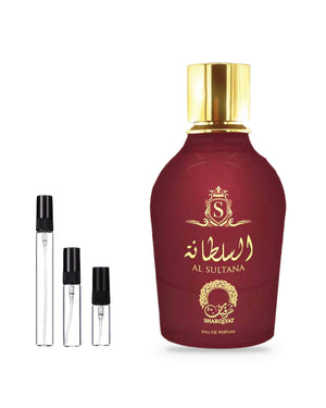 Khalis Al Sultana Sharqiyat sample – decant in glazen sprayflesje (2, 5 of 10 ml)