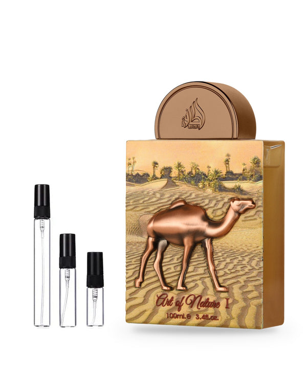 Lattafa Art Of Nature I sample – decant in glazen sprayflesje (2, 5 of 10 ml)