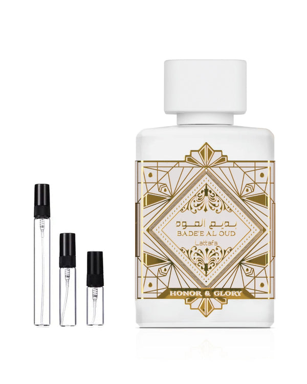 Lattafa Badee Al Oud - Honor and Glory sample – decant in glazen sprayflesje (2, 5 of 10 ml)