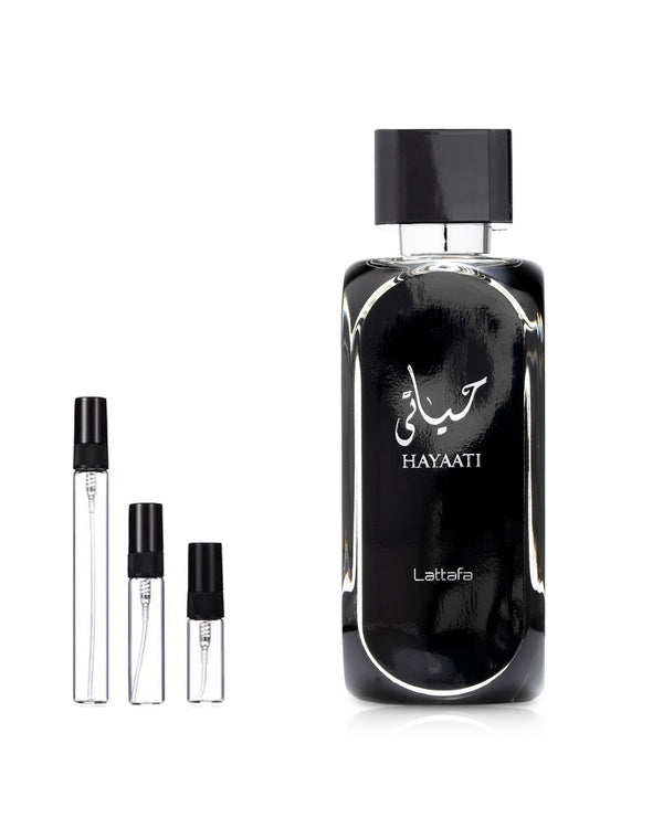 Lattafa Hayaati sample – decant in glazen sprayflesje (2, 5 of 10 ml)