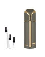 Lattafa Mishlah sample – decant in glazen sprayflesje (2, 5 of 10 ml)
