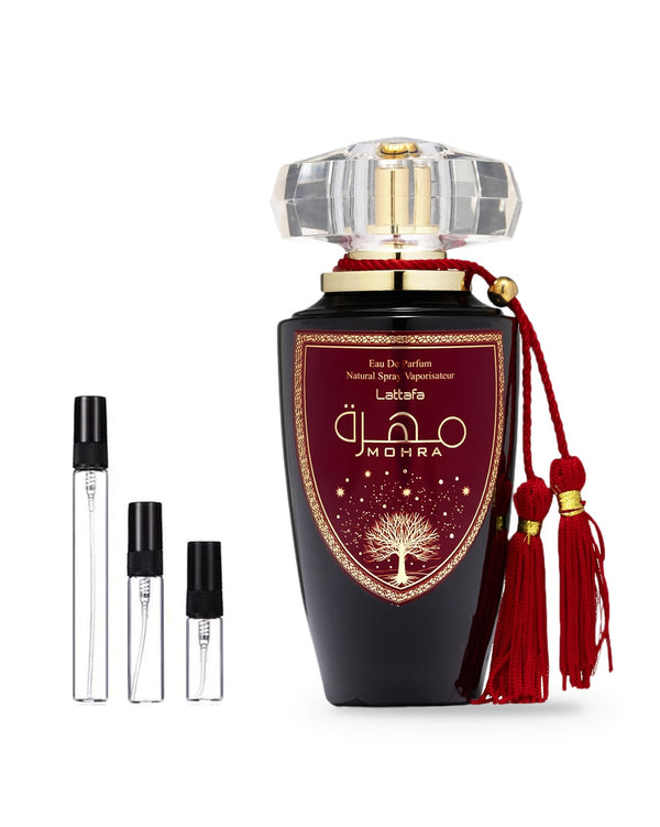 Lattafa Mohra sample – decant in glazen sprayflesje (2, 5 of 10 ml)