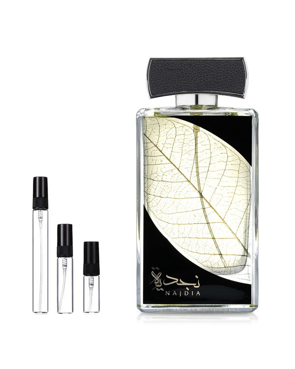 Lattafa Najdia sample – decant in glazen sprayflesje (2, 5 of 10 ml)