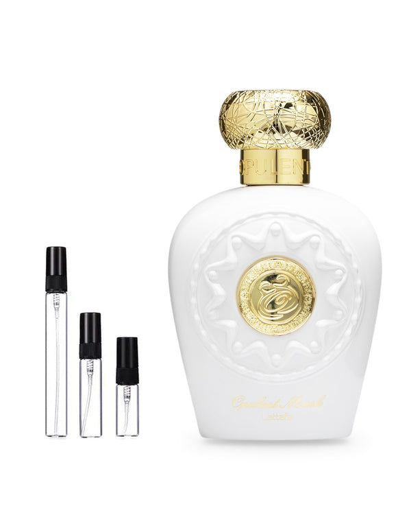 Lattafa Opulent Musk sample – decant in glazen sprayflesje (2, 5 of 10 ml)