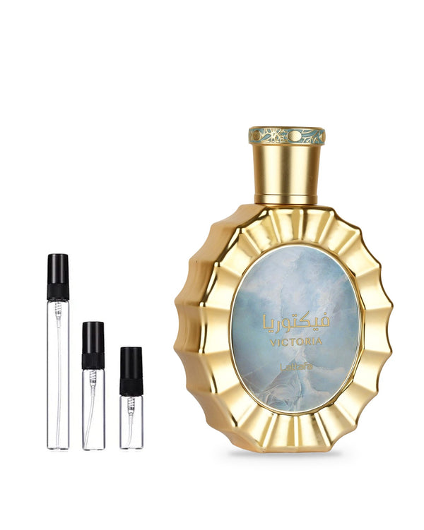 Lattafa Victoria sample – decant in glazen sprayflesje (2, 5 of 10 ml)