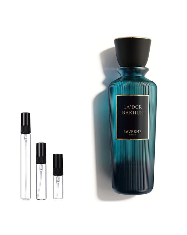 Laverne La’Dor Bakhur sample – decant in glazen sprayflesje (2, 5 of 10 ml)