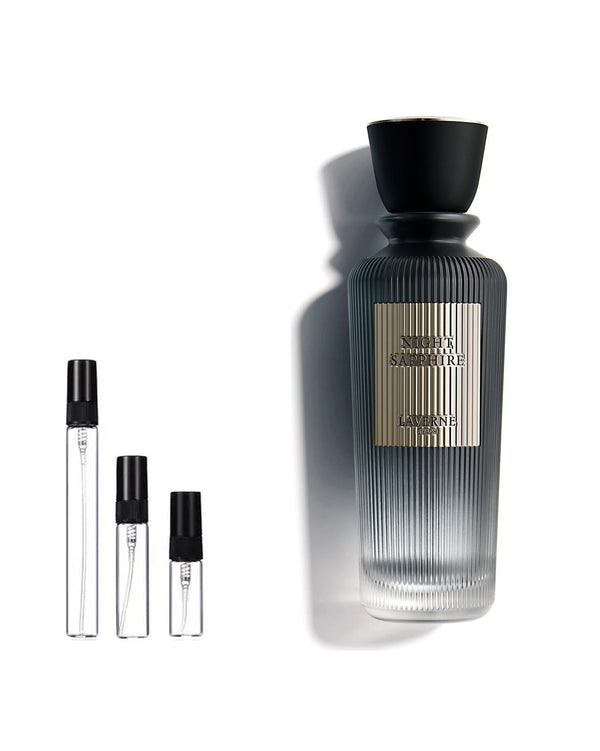 Laverne Night Sapphire sample – decant in glazen sprayflesje (2, 5 of 10 ml)