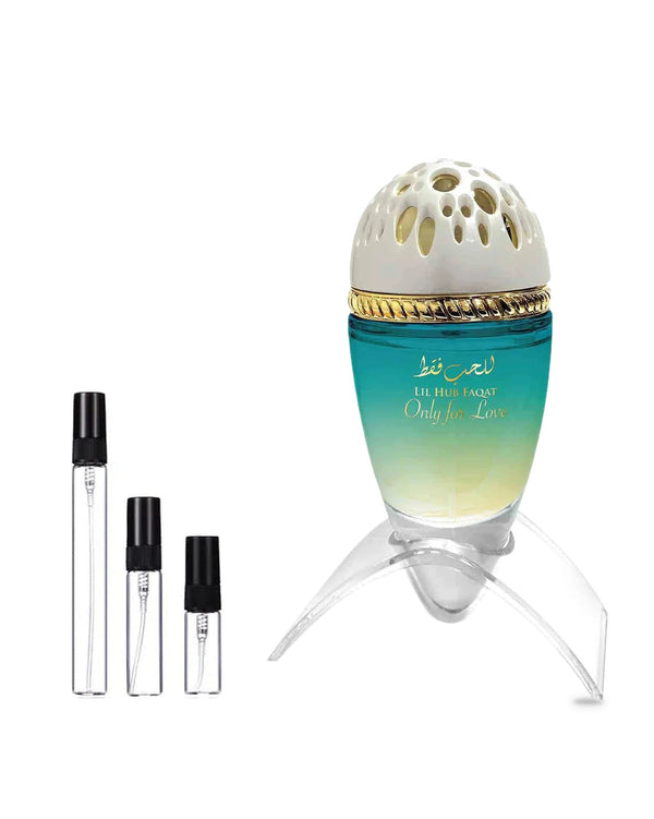 Le Chameau Lil Hub Faqat Only For Love sample – decant in glazen sprayflesje (2, 5 of 10 ml)