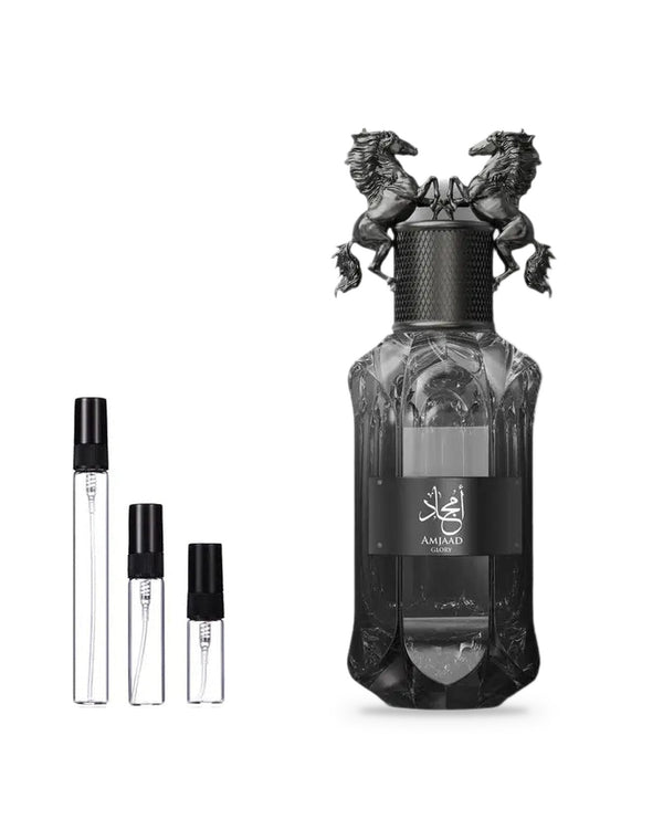 Le Falcone Amjaad Glory sample – decant in glazen sprayflesje (2, 5 of 10 ml)