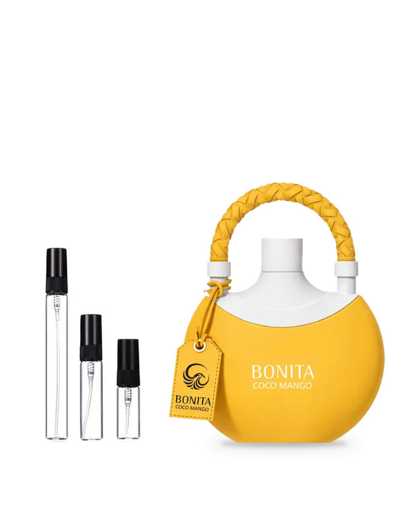 Le Falcone Bonita Coco Mango sample – decant in glazen sprayflesje (2, 5 of 10 ml)
